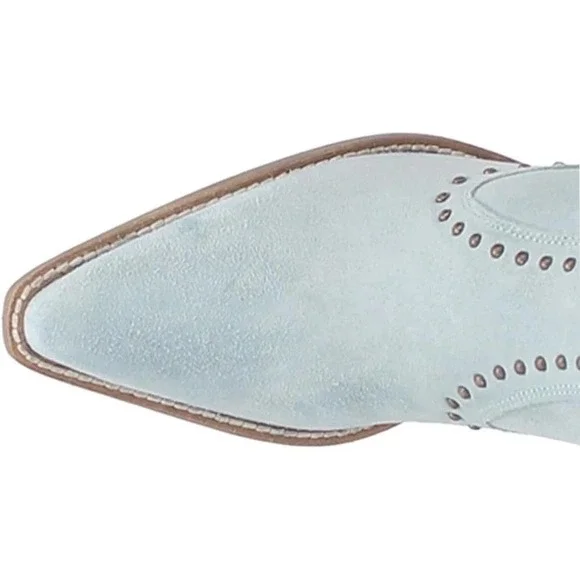 Dingo Womens Classy N' Sassy Snip Toe Leather Ankle Boots, Size 9 Denim Blue NWT - Picture 14 of 15